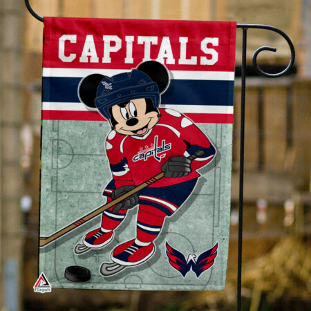 Washington Capitals x Mickey Hockey Flag, Washington Capitals Flag, NHL Premium Flag