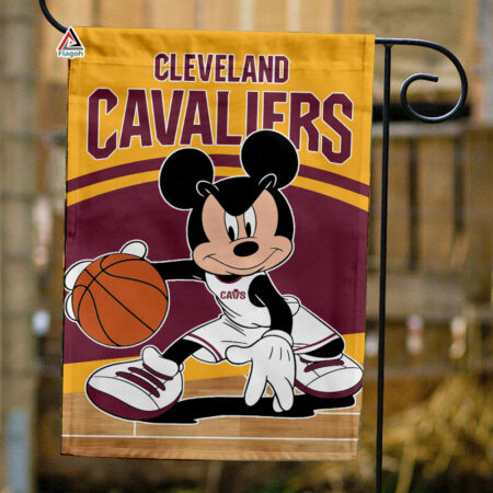 Cleveland Cavaliers x Mickey Basketball Flag, NBA Premium Flag