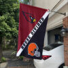 Arizona Cardinals vs Cleveland Browns House Divided Flag, NFL House Divided Flag
