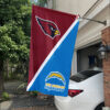 Arizona Cardinals vs Los Angeles Chargers House Divided Flag, NFL House Divided Flag
