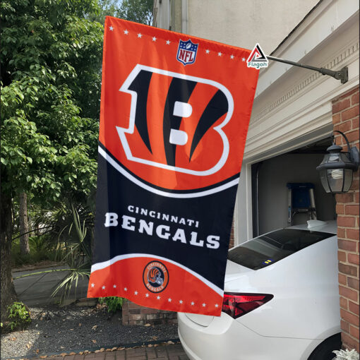 Cincinnati Bengals Football Team Flag, NFL Premium Two-sided Vertical Flag