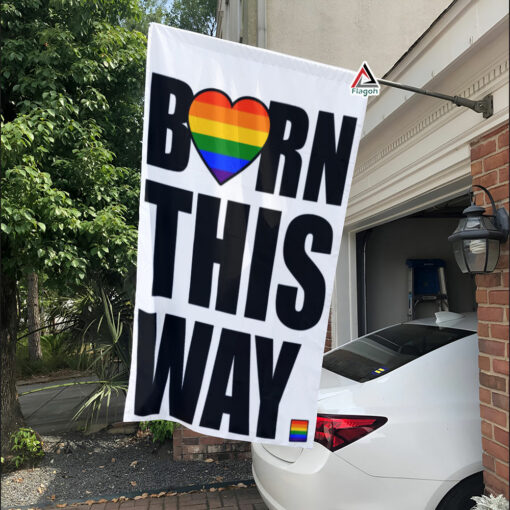 Born This Way Flag, Gay LGBT Trans Pride Flag, Love Wins Home Decoration