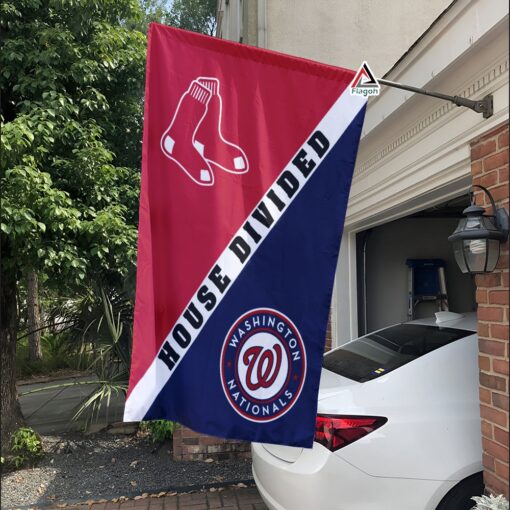 Red Sox vs Nationals House Divided Flag, MLB House Divided Flag