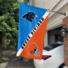 Carolina Panthers vs Cleveland Browns House Divided Flag, NFL House Divided Flag