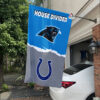 Carolina Panthers vs Indianapolis Colts House Divided Flag, NFL House Divided Flag