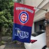 Cubs vs Rays House Divided Flag, MLB House Divided Flag