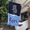 White Sox vs Rays House Divided Flag, MLB House Divided Flag