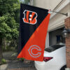 Cincinnati Bengals vs Chicago Bears House Divided Flag, NFL House Divided Flag