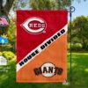 Reds vs Giants House Divided Flag, MLB House Divided Flag