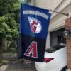 Guardians vs Diamondbacks House Divided Flag, MLB House Divided Flag