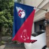 Guardians vs Red Sox House Divided Flag, MLB House Divided Flag