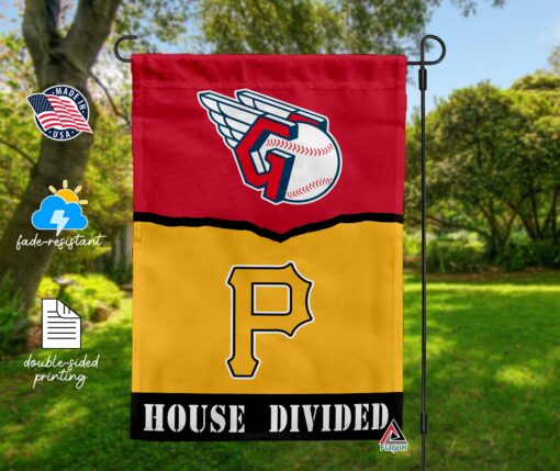 Guardians vs Pirates House Divided Flag, MLB House Divided Flag