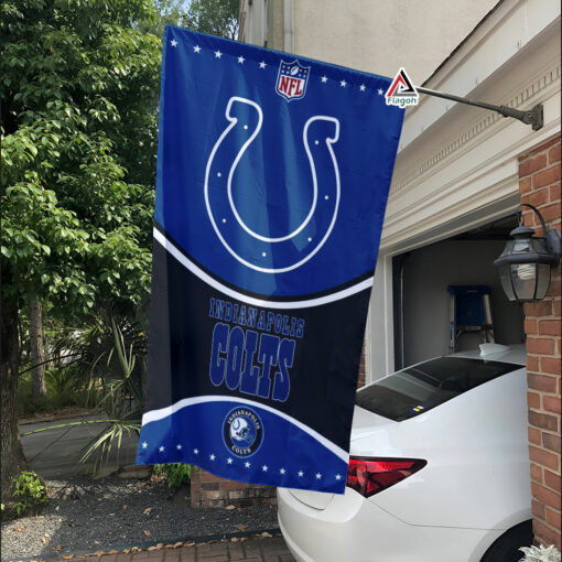 Indianapolis Colts Football Team Flag, NFL Premium Two-sided Vertical Flag