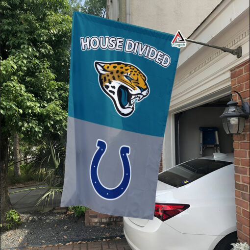Jaguars vs Colts House Divided Flag, NFL House Divided Flag