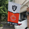 Las Vegas Raiders vs Chicago Bears House Divided Flag, NFL House Divided Flag