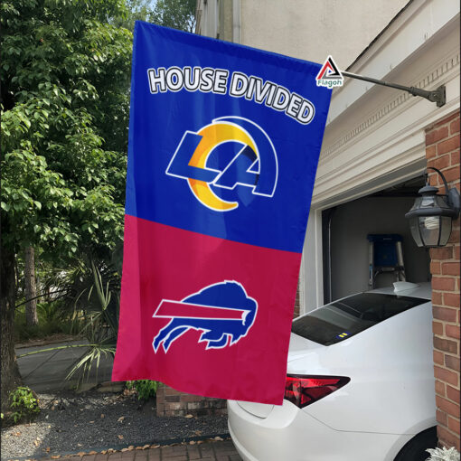 Rams vs Bills House Divided Flag, NFL House Divided Flag