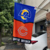 Los Angeles Rams vs Chicago Bears House Divided Flag, NFL House Divided Flag