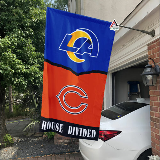Rams vs Bears House Divided Flag, NFL House Divided Flag