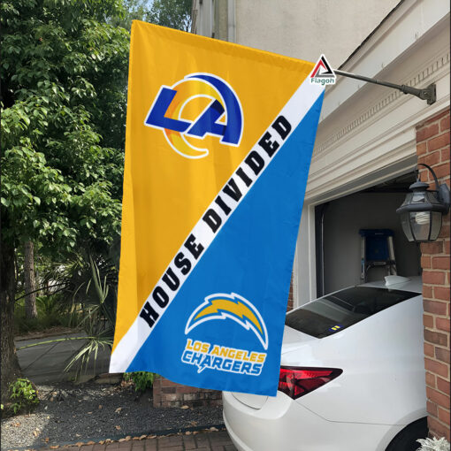Rams vs Chargers House Divided Flag, NFL House Divided Flag