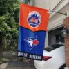 Mets vs Blue Jays House Divided Flag, MLB House Divided Flag