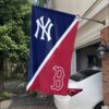 Yankees vs Red Sox House Divided Flag, MLB House Divided Flag