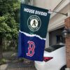Athletics vs Red Sox House Divided Flag, MLB House Divided Flag