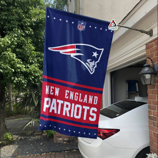 New England Patriots Football Team Flag, NFL Premium Two-sided Vertical Flag