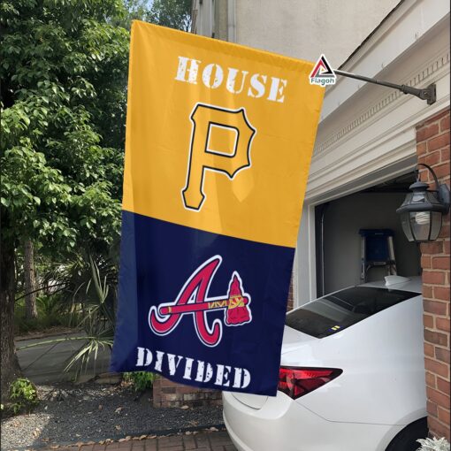 Pirates vs Braves House Divided Flag, MLB House Divided Flag