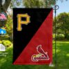 Pirates vs Cardinals House Divided Flag, MLB House Divided Flag