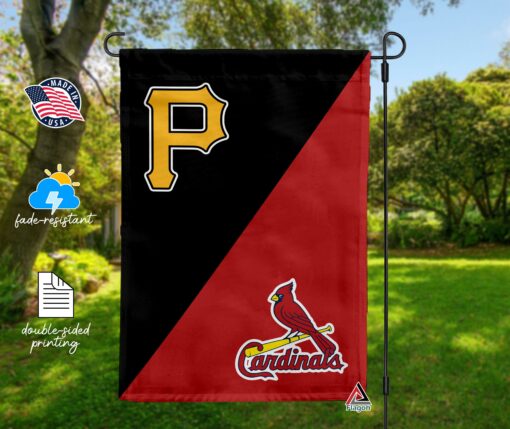 Pirates vs Cardinals House Divided Flag, MLB House Divided Flag