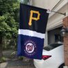 Pirates vs Nationals House Divided Flag, MLB House Divided Flag