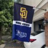 Padres vs Rays House Divided Flag, MLB House Divided Flag