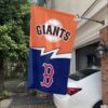 Giants vs Red Sox House Divided Flag, MLB House Divided Flag