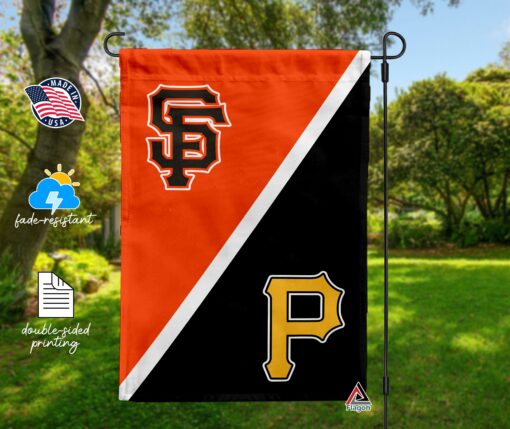 Giants vs Pirates House Divided Flag, MLB House Divided Flag
