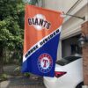 Giants vs Rangers House Divided Flag, MLB House Divided Flag