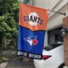 Giants vs Blue Jays House Divided Flag, MLB House Divided Flag