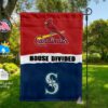 Cardinals vs Mariners House Divided Flag, MLB House Divided Flag