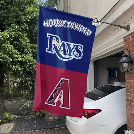 Rays vs Diamondbacks House Divided Flag, MLB House Divided Flag