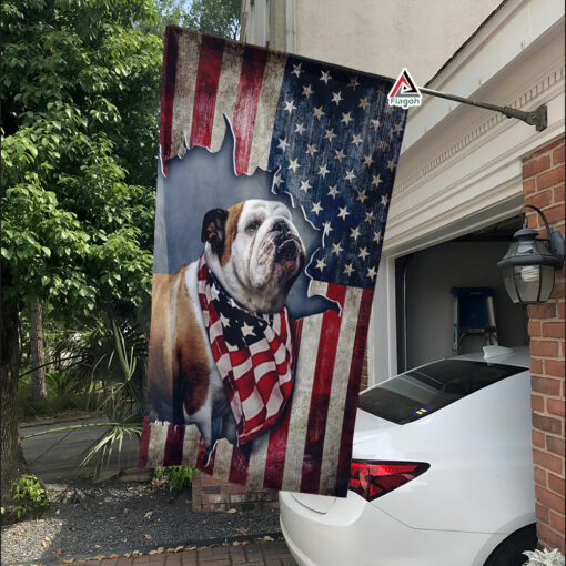 Patriotic Boston Terrier July 4th Garden Flag, American Terrier Dog Breed Freedom Day Flag