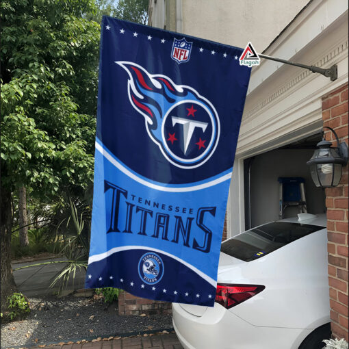 Tennessee Titans Football Team Flag, NFL Premium Two-sided Vertical Flag