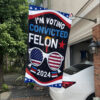 I'm Voting For The Convicted Felon Flag, Donald Trump 2024 Flag, Vote For Trump Flag, Election 2024 Flag
