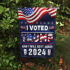 I Voted Trump And I'll Do It Again Flag, Trump 2024 Republican Supporters Flag, 2024 Presidential Election Flag, Political Flag