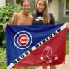 Cubs vs Red Sox House Divided Flag, MLB House Divided Flag