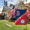 Red Sox vs Rangers House Divided Flag, MLB House Divided Flag