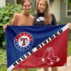 Rangers vs Red Sox House Divided Flag, MLB House Divided Flag