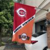 Reds vs Giants House Divided Flag, MLB House Divided Flag