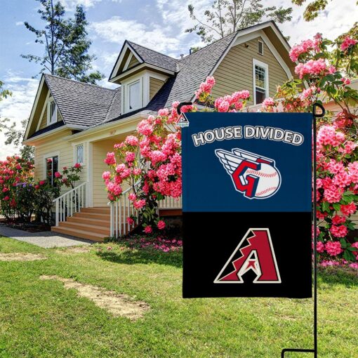 Guardians vs Diamondbacks House Divided Flag, MLB House Divided Flag