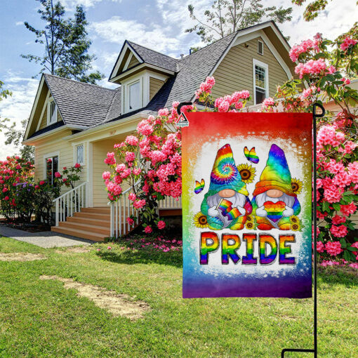 Gnomes Pride Garden Flag, LGBT Pride Month Flag, Gnomes LGBT Flag