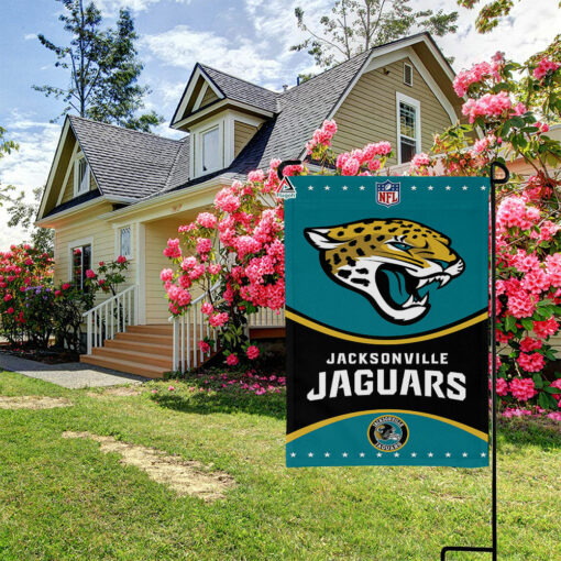 Jacksonville Jaguars Football Team Flag, NFL Premium Two-sided Vertical Flag