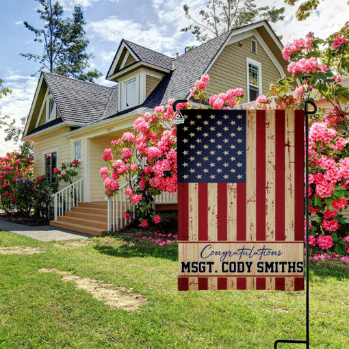 American Retirement Flag, Personalized US Military Retirement Banner, 4th Of July Decoration